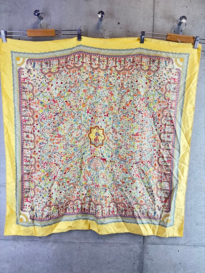 フランス製 HERMES シルク 絹 大判 スカーフ ヴィンテージ オールド