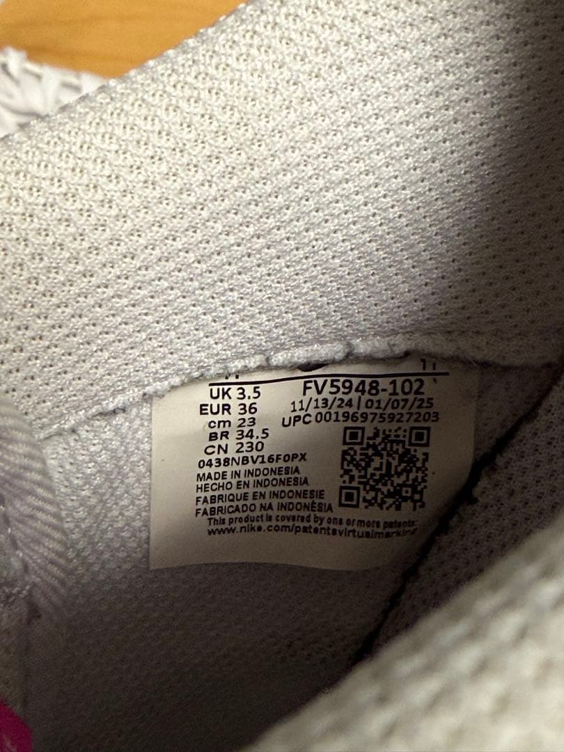 美品　Nike Air Force 1 23cm ホワイト/ピンク エアフォース