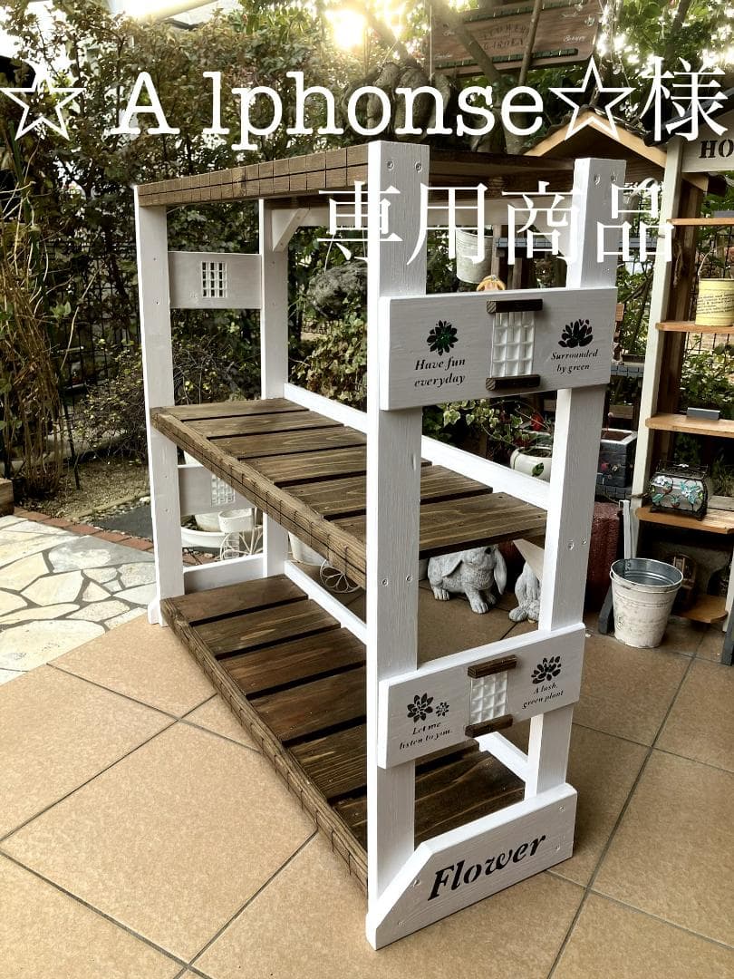 No19 ⭐︎Alphonse✩専用商品横幅最大の多肉植物4段棚30cm3段