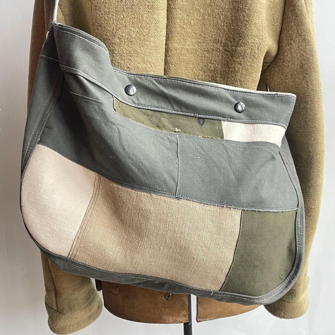 【1点物】ビンテージ　ニュースペーパーバッグ　ミリタリー