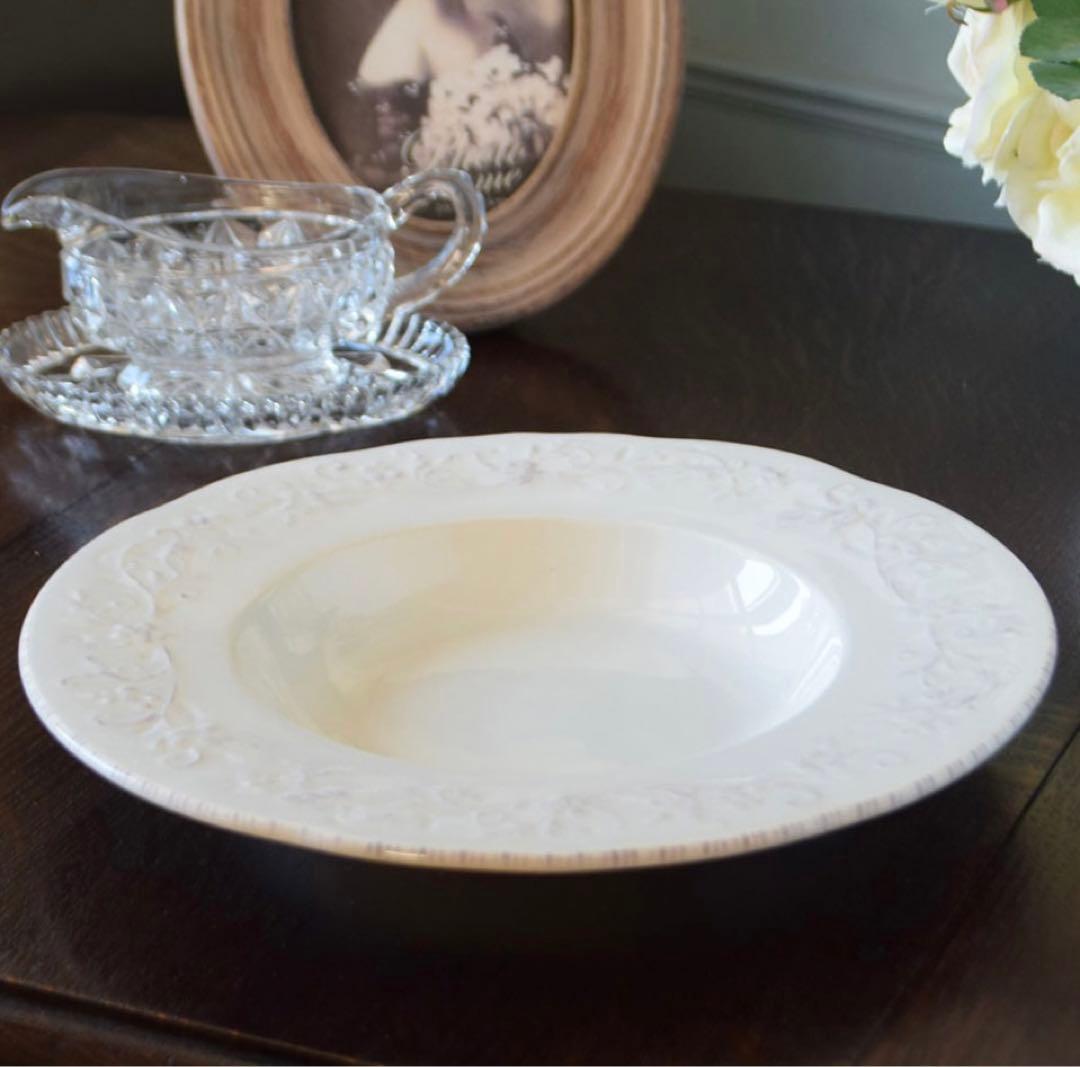 フランスのおしゃれな食器、コントワール・ドゥ・ファミーユのスーププレート 2枚組