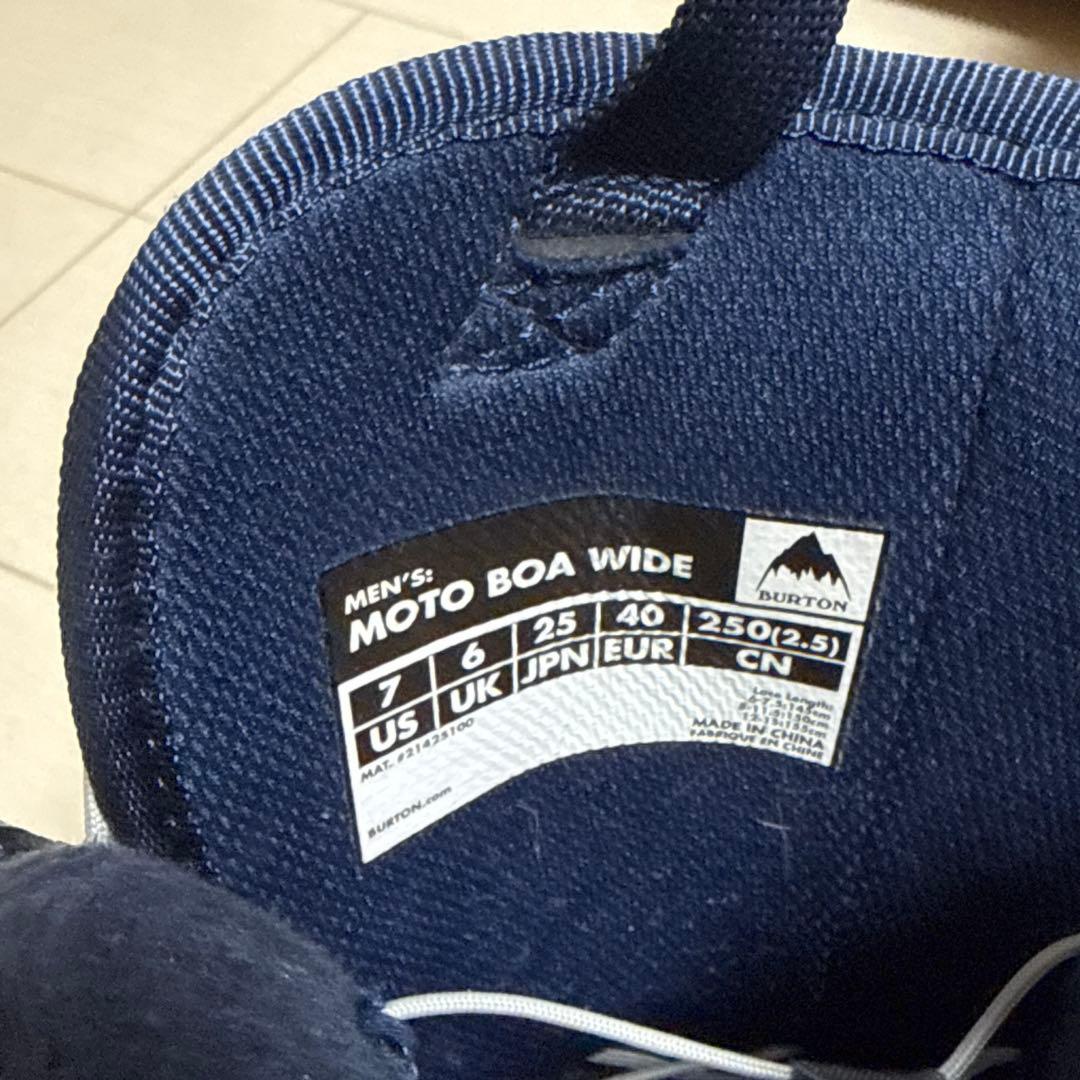 【Burton】Moto Wide BOA スノーボードブーツ BLUE 25㎝