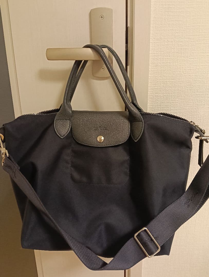 ロンシャン　プリアージュ　ネイビー トートバッグ
