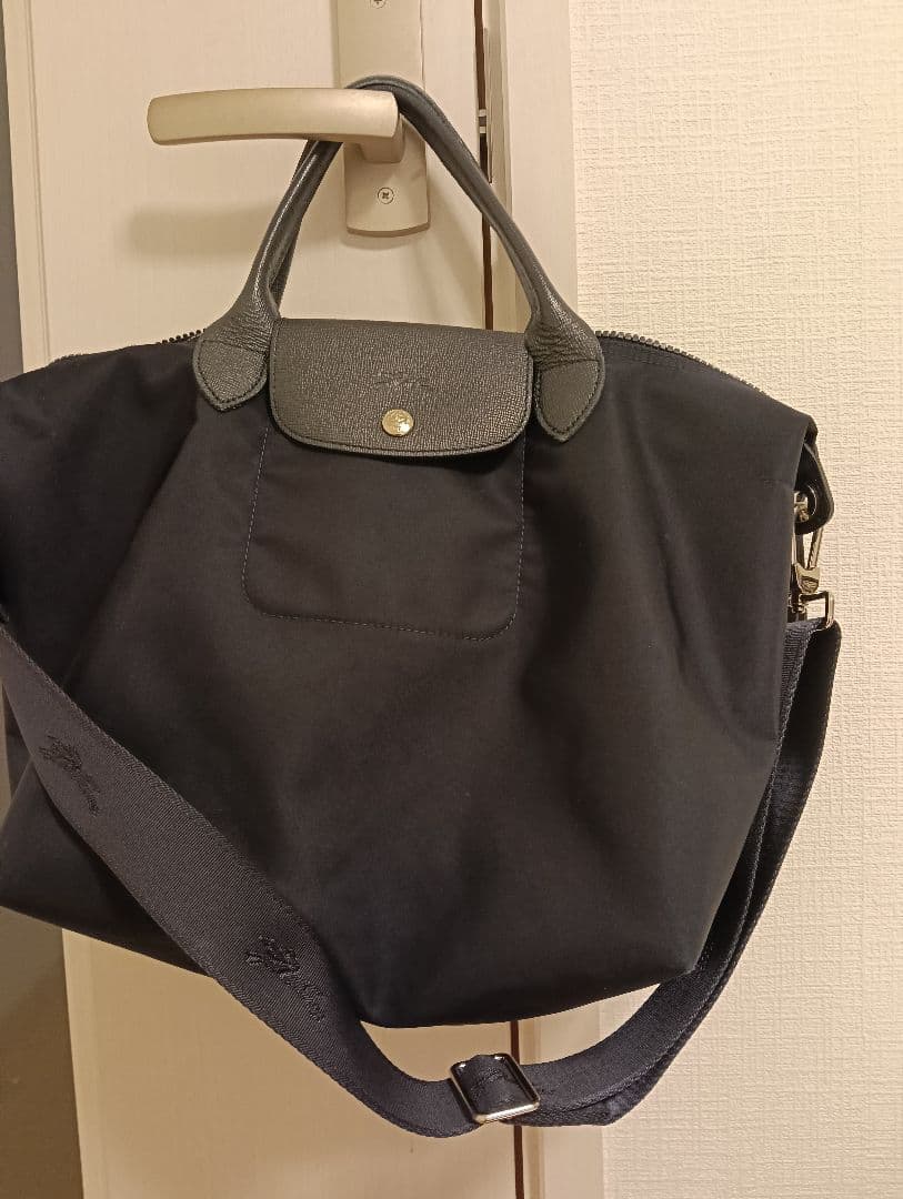 ロンシャン　プリアージュ　ネイビー トートバッグ