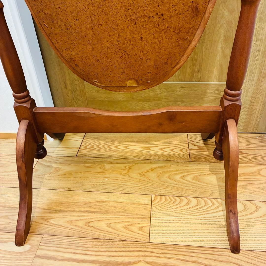 【送料込み】全身 木製　スタンド　ミラー 脚付き 姿見　レトロ　調節　鏡　ウッド