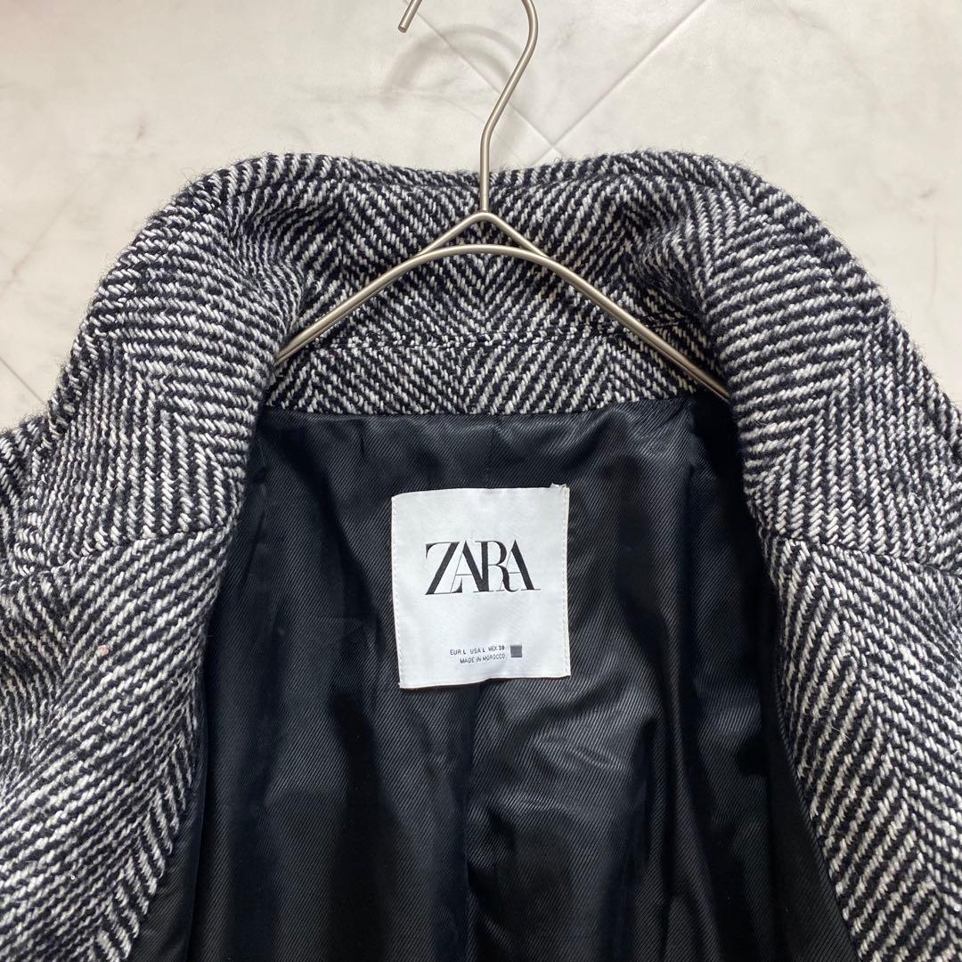 極美品✨ZARA ザラ　ヘリンボーン　チェスターコート　L オーバーサイズ