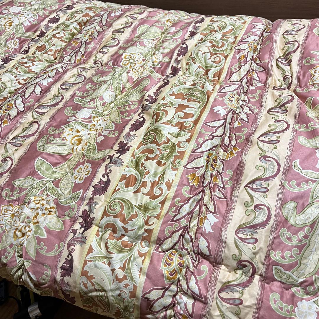 未使用　羊毛掛け布団　スーパーシュロップ　日本製　シングル　レッド