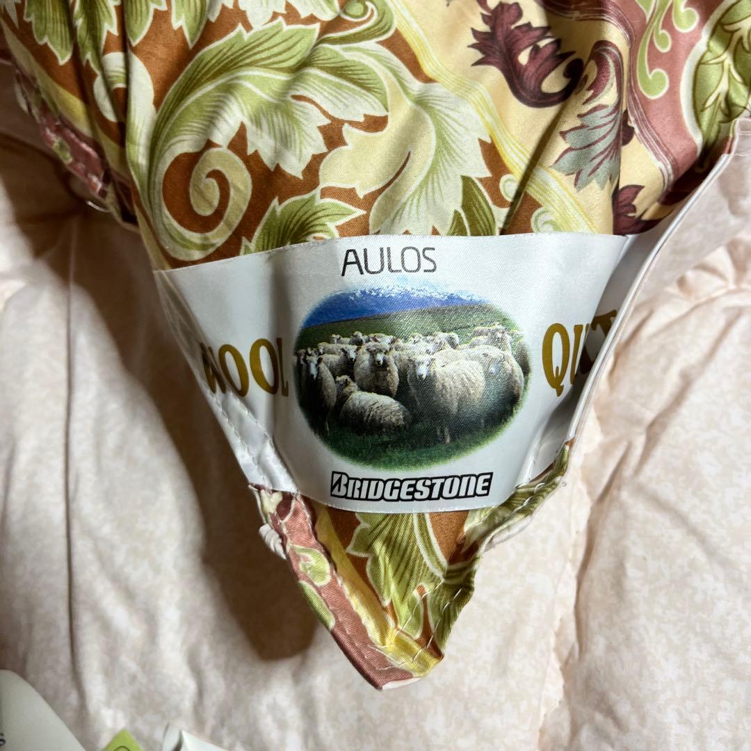 未使用　羊毛掛け布団　スーパーシュロップ　日本製　シングル　レッド