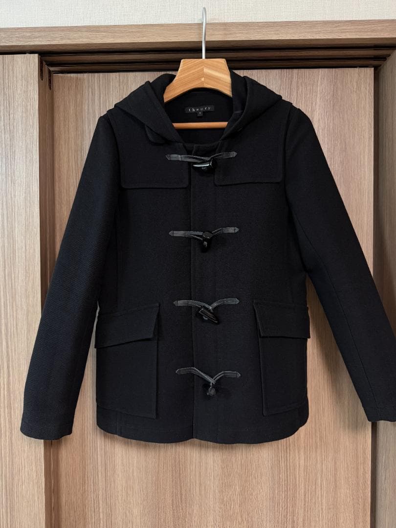 Theory ウール・コットン二重織り ダッフルコート S