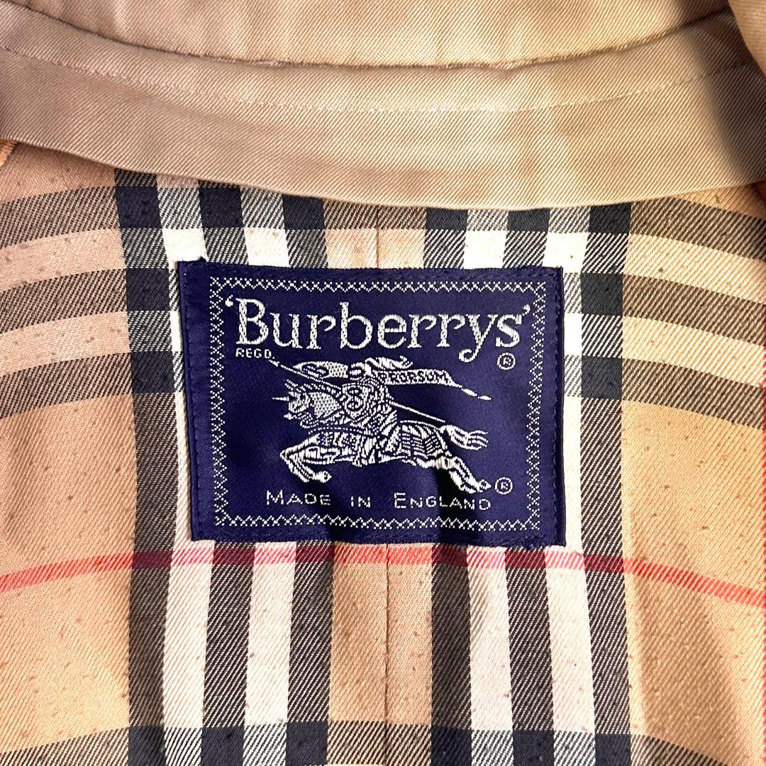 美品 バーバリー 英国製 トレンチコート ハニーベージュ ノバチェック ベルト付