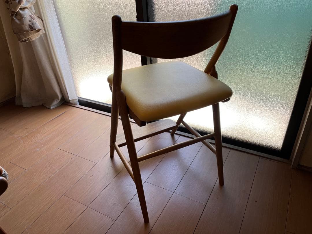 北欧　デザイン 飛騨産業 キツツキ 高さ調整 学習椅子 オーク オイル塗装