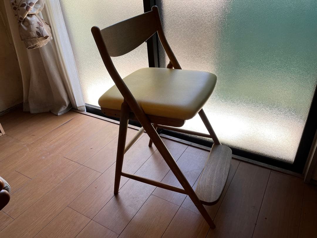 北欧　デザイン 飛騨産業 キツツキ 高さ調整 学習椅子 オーク オイル塗装