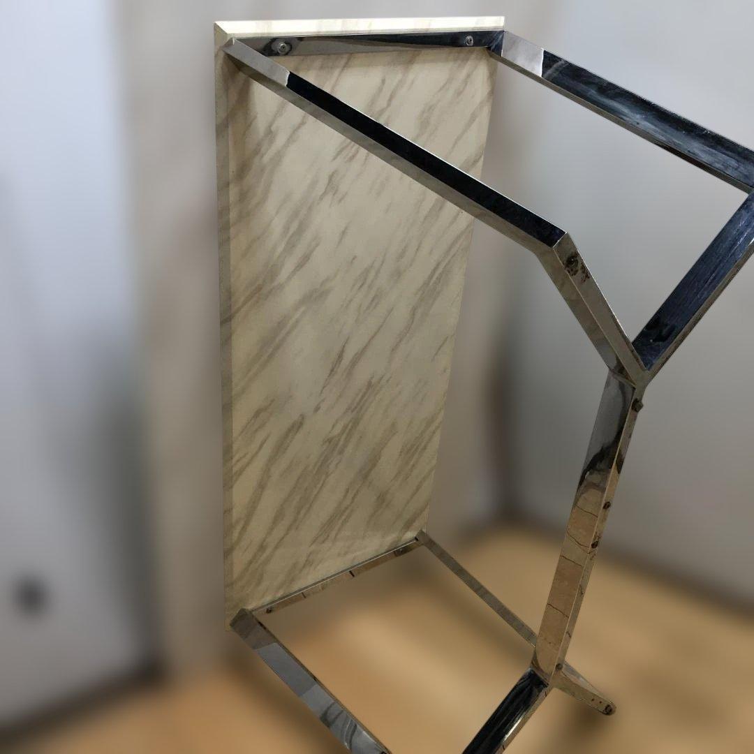 【送料無料】天然大理石 ダイニングテーブル ステンレス脚 高級感 250311