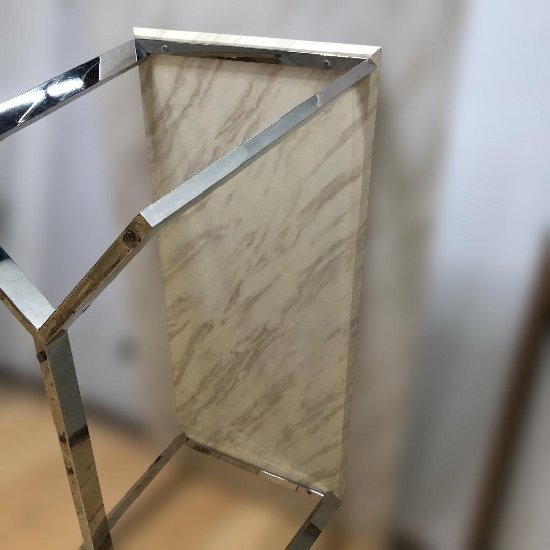 【送料無料】天然大理石 ダイニングテーブル ステンレス脚 高級感 250311