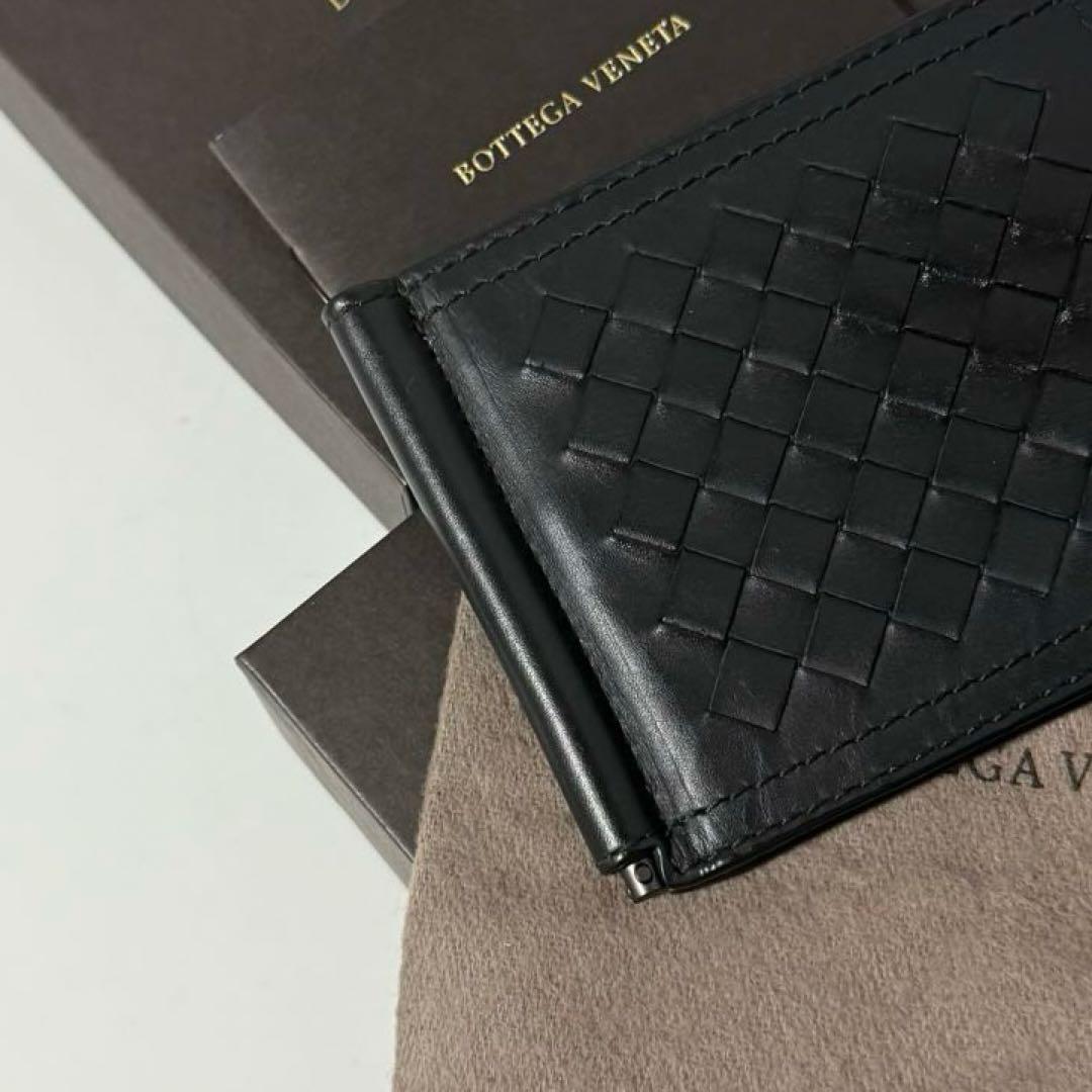 ⭐️新品未使用⭐️　ボッテガヴェネタ　イントレチャート　マネークリップ　ブラック