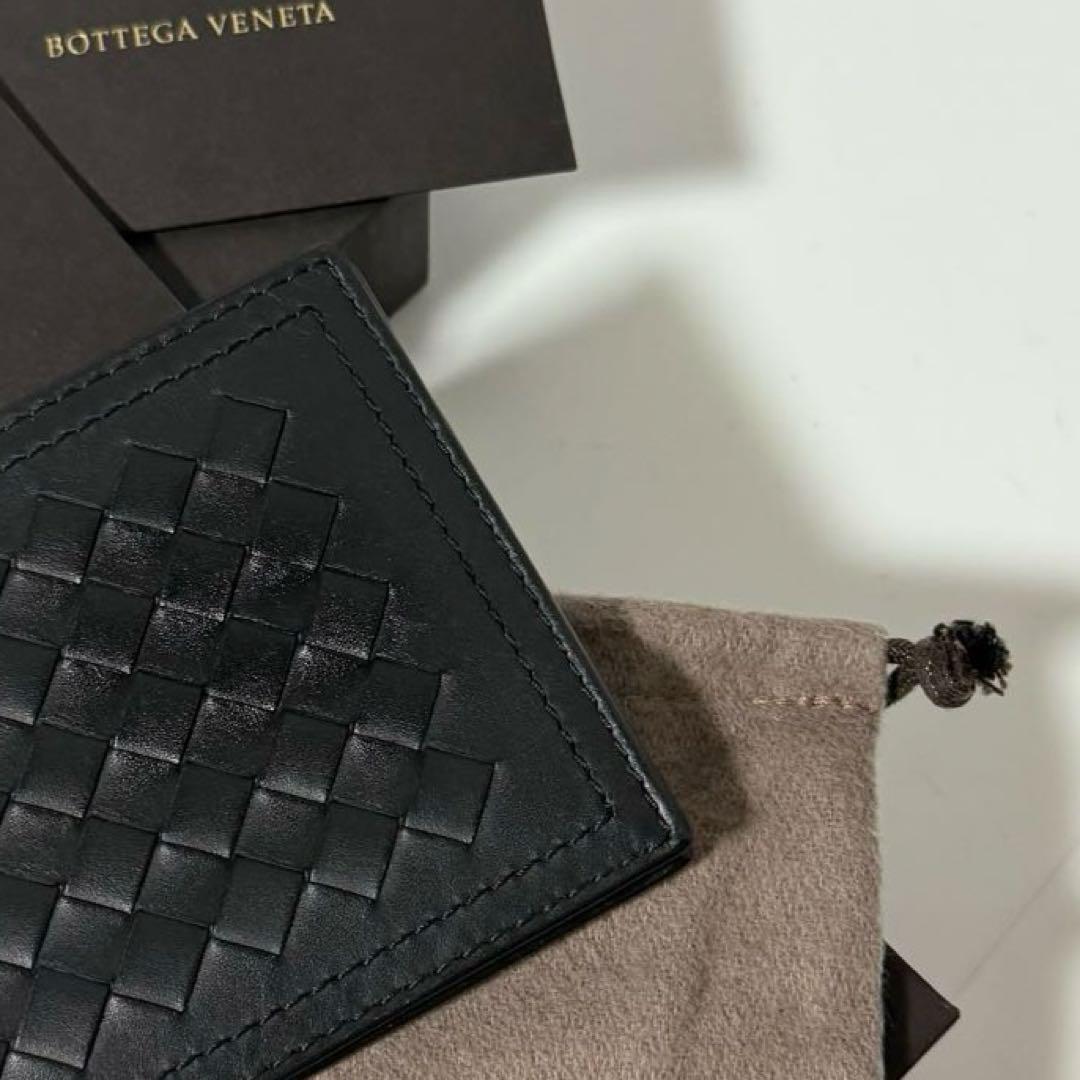 ⭐️新品未使用⭐️　ボッテガヴェネタ　イントレチャート　マネークリップ　ブラック