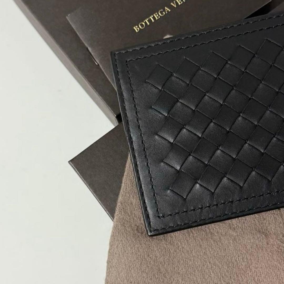 ⭐️新品未使用⭐️　ボッテガヴェネタ　イントレチャート　マネークリップ　ブラック