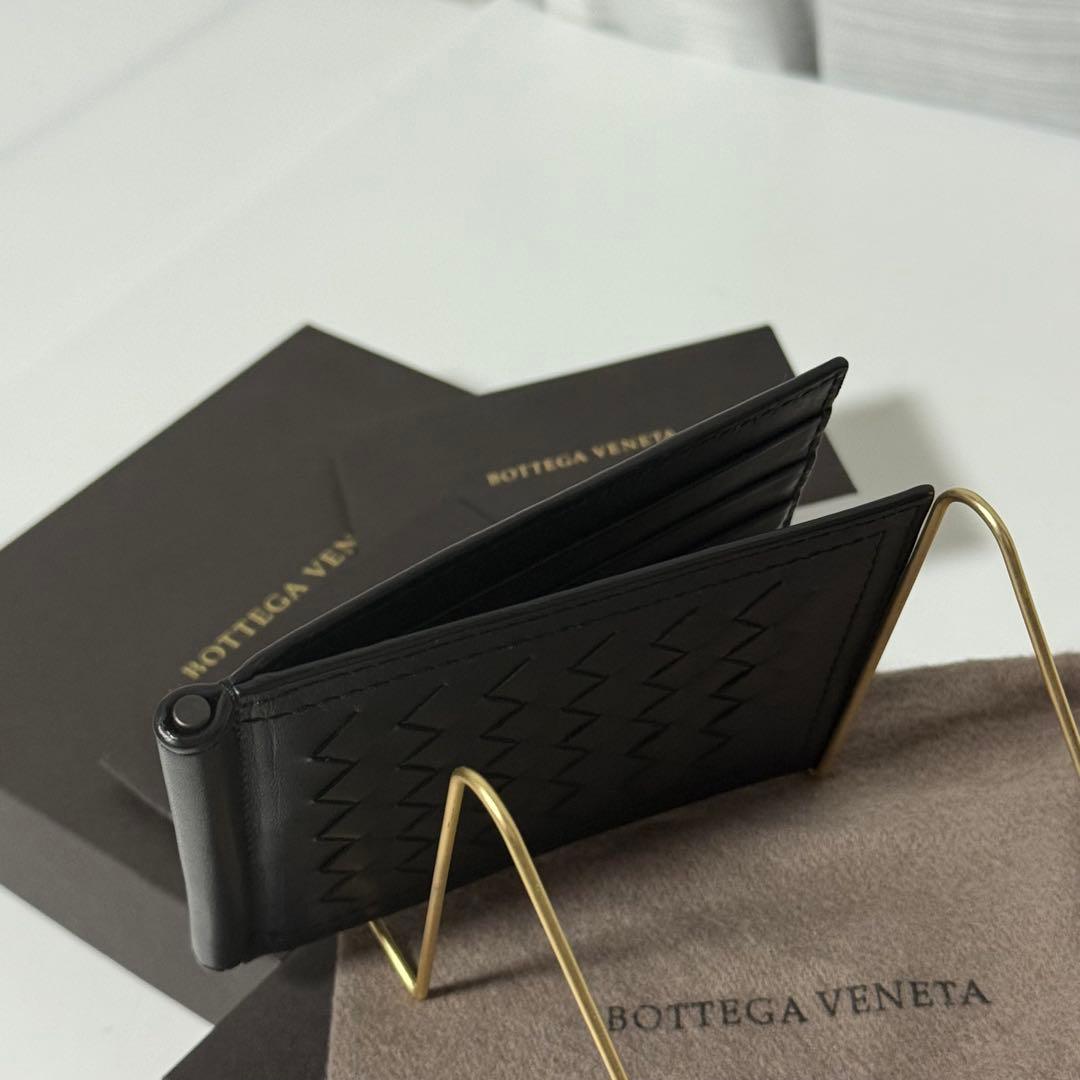 ⭐️新品未使用⭐️　ボッテガヴェネタ　イントレチャート　マネークリップ　ブラック