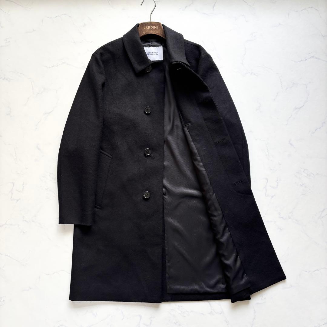 美品 マッキントッシュ 現行 ウェリントン ショートビーバー カシミヤ 黒 38