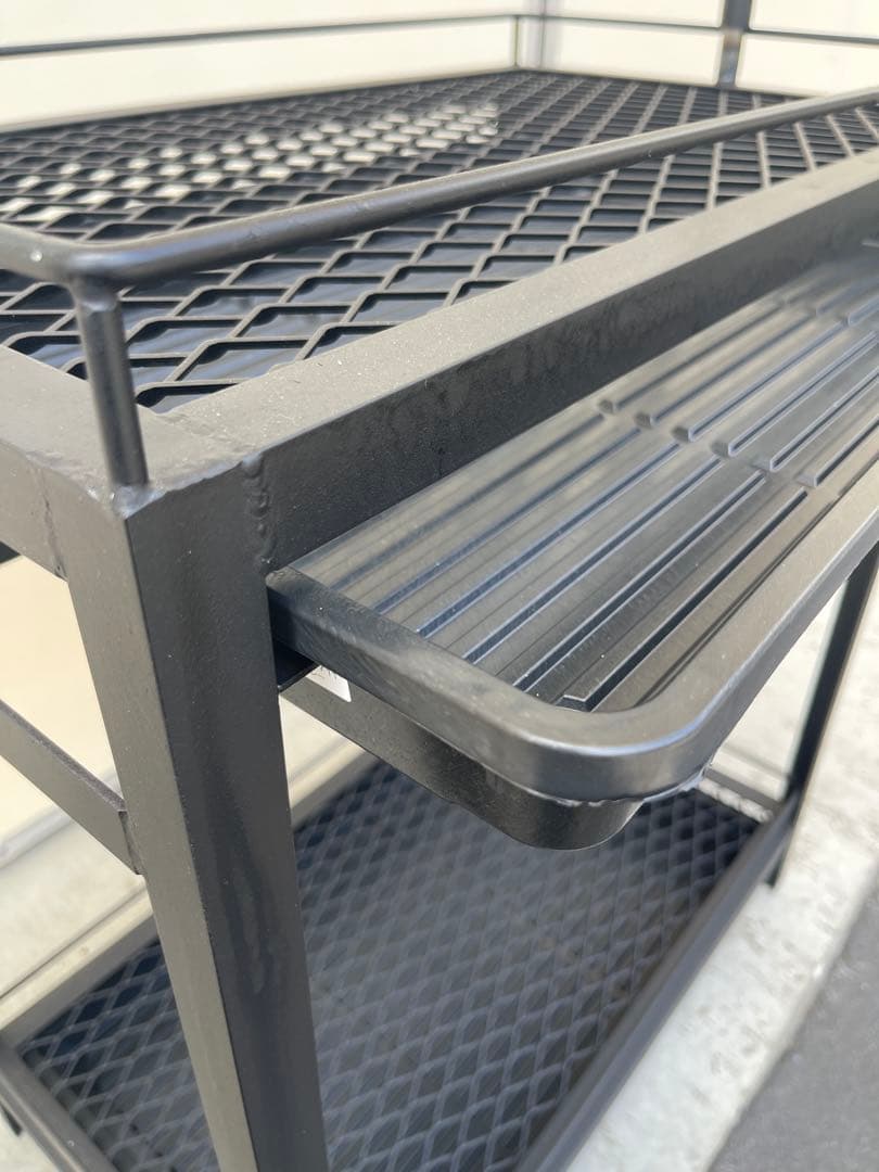 植物棚　アイアン棚L　エキスパンドメタル　アイアンシェルフ