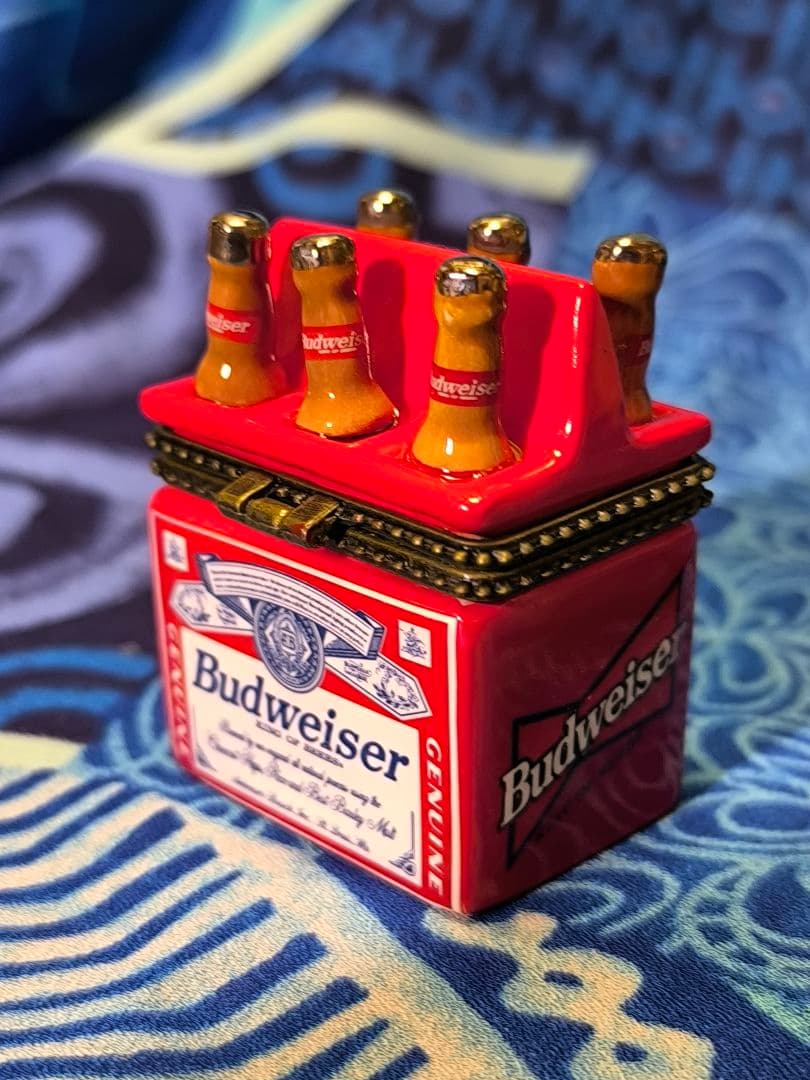 Budweiser ビールボトル 陶器製ヒンジボックス