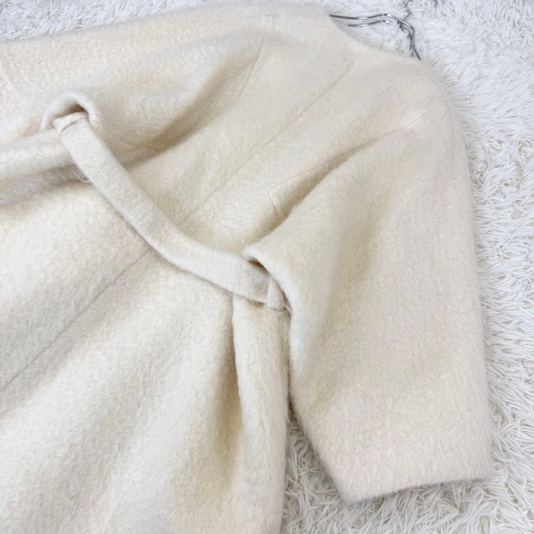 未使用級 新品タグ付き 定価12万 ADORE アドーア シャギーモヘアコート