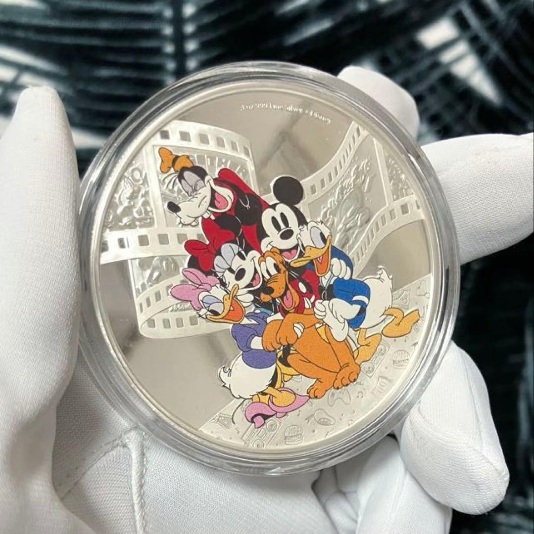 r*n様 美品 Disney ディズニー 100周年 記念 銀貨 限定 シリアル