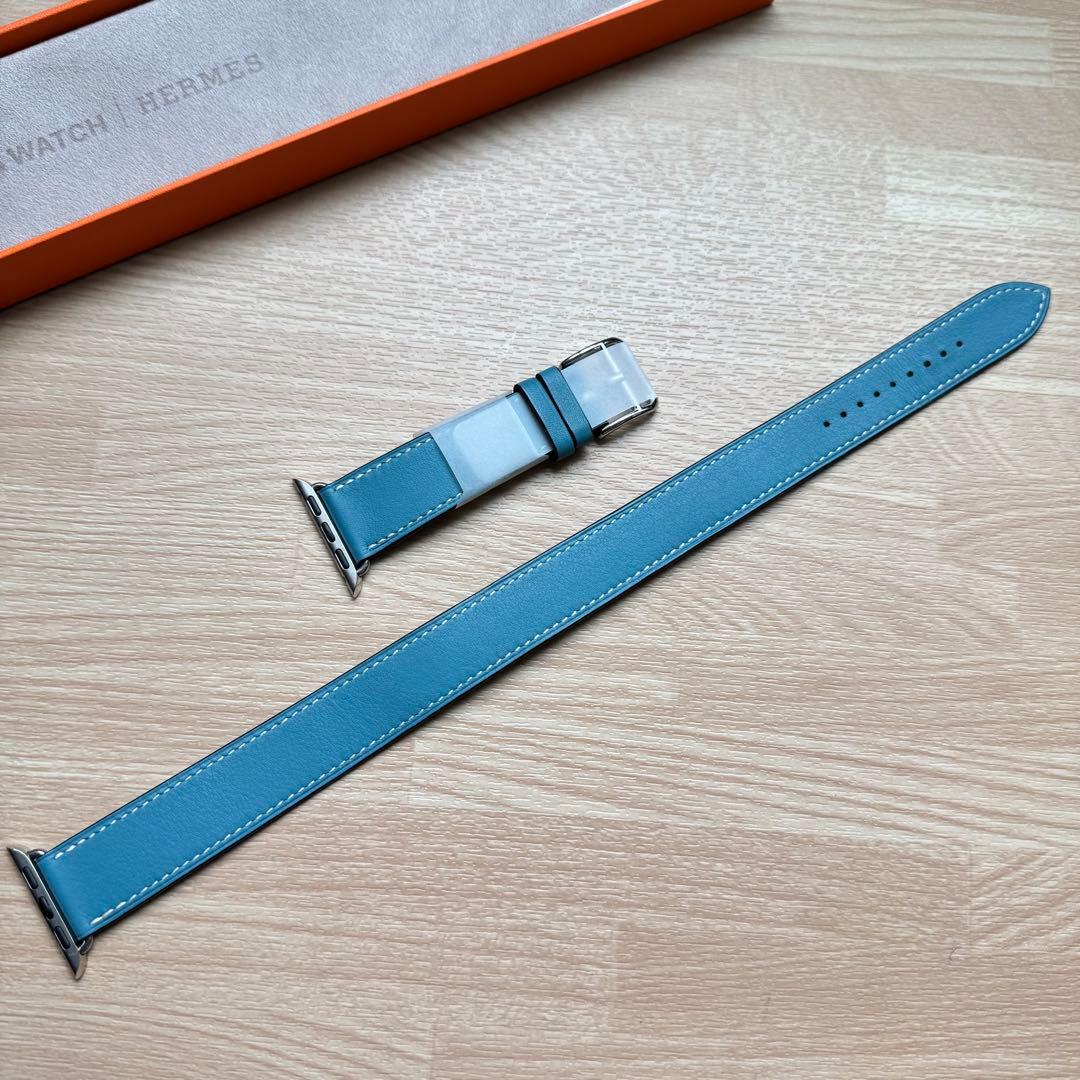 2363 Apple Watch エルメス　ブルージーン　ドゥブルトゥール　二重