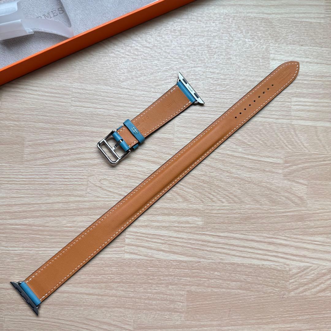 2363 Apple Watch エルメス　ブルージーン　ドゥブルトゥール　二重