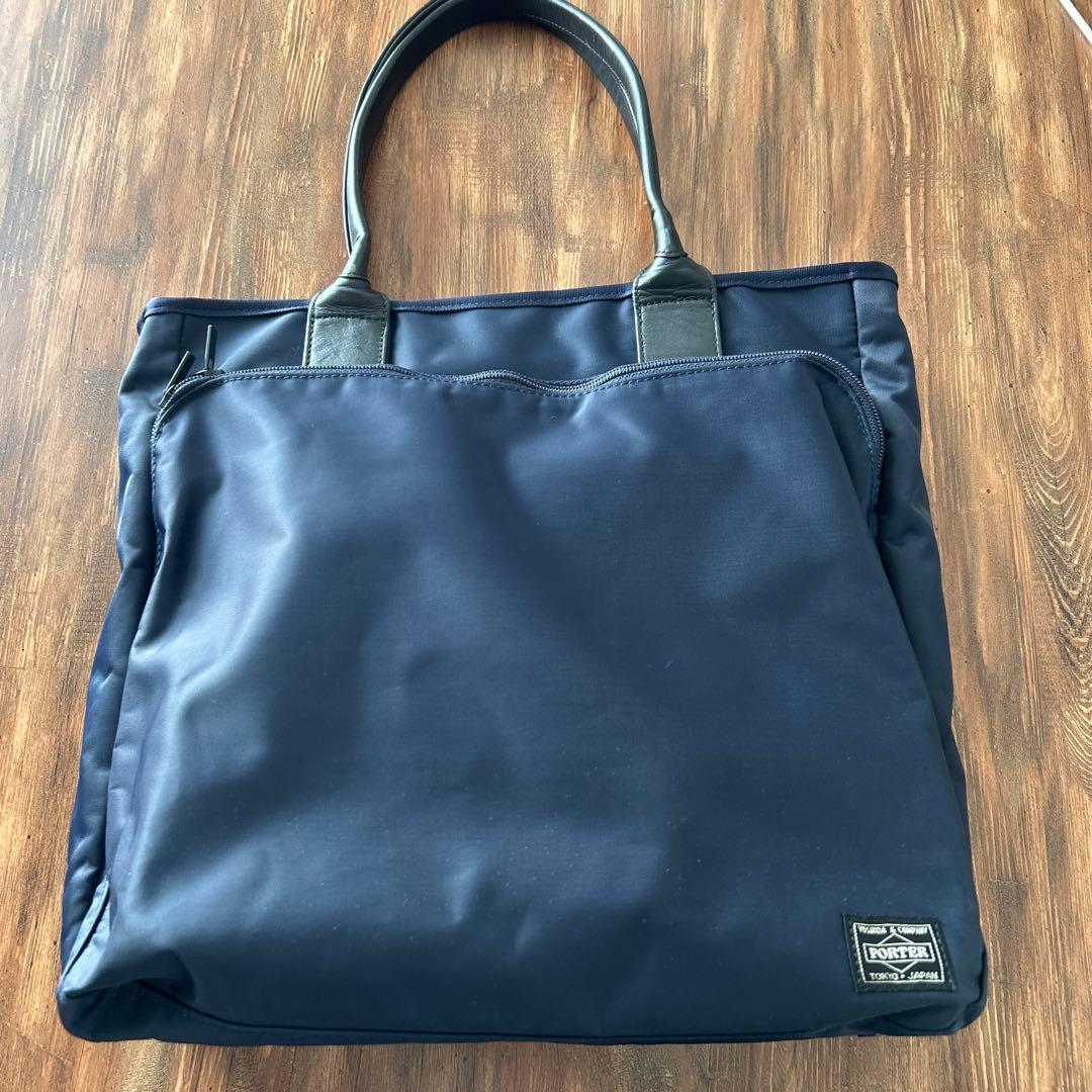 PORTER ナイロン製ネイビートートバッグ