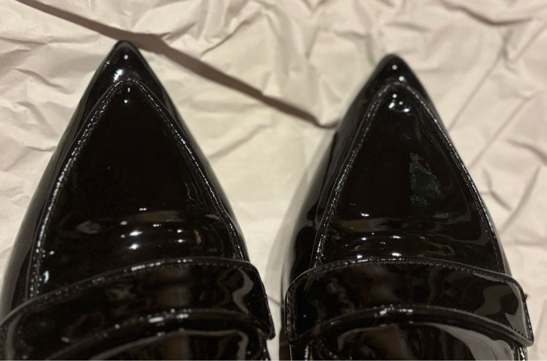 くまごろう　Fabio Rusconi ブラック フラットパンプス