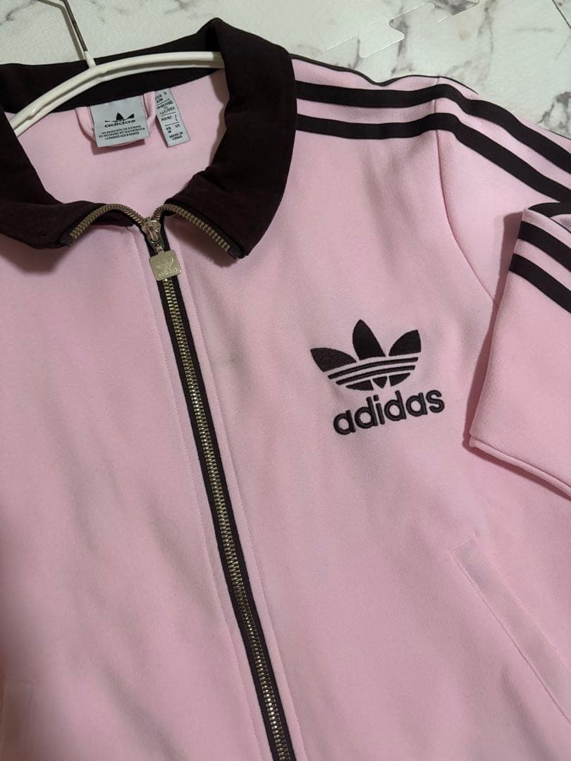 adidas ベッケンバウアー　トラックジャケット ピンクブラウン　M