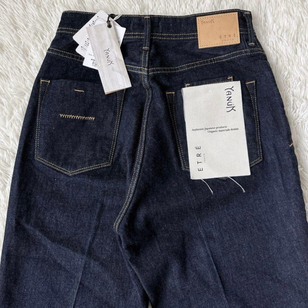 新品タグ付✨YANUK×ETRE 初コラボデニム　ハイウエスト　濃紺