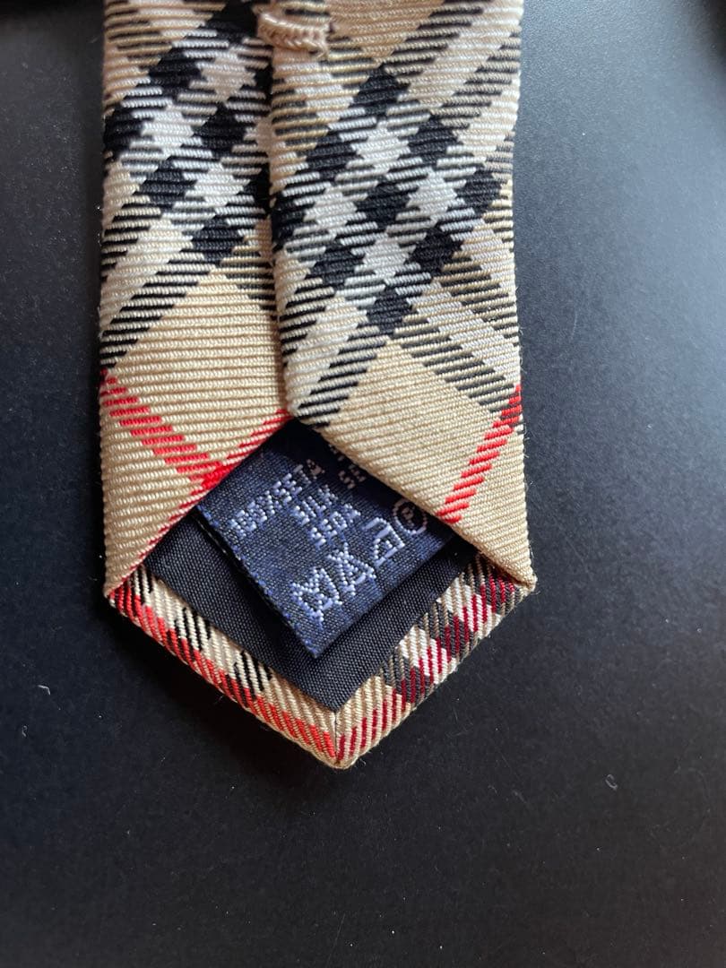 【新品タグ付】Burberry ノバチェック　ヴィンテージ　シルクネクタイ