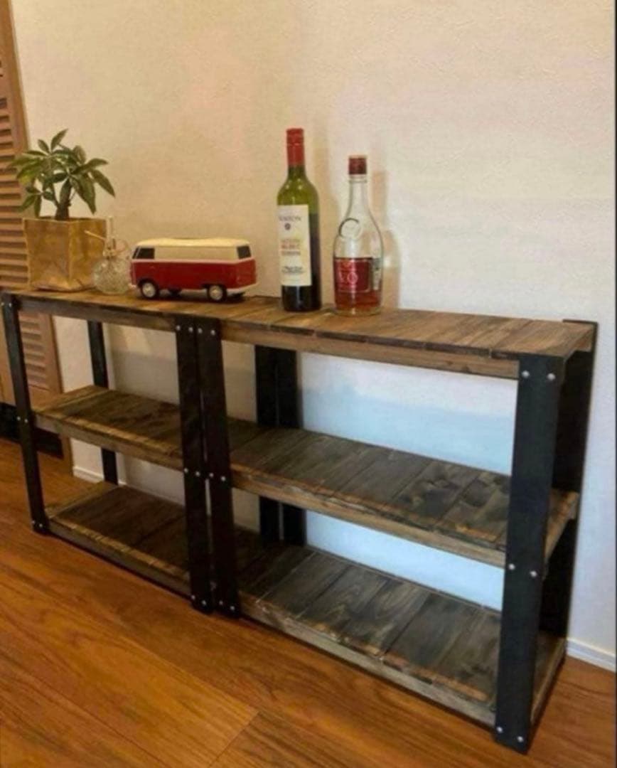 本日23時まで限定価格　アイアン風3段ラック　ブルックリン　インダストリアル