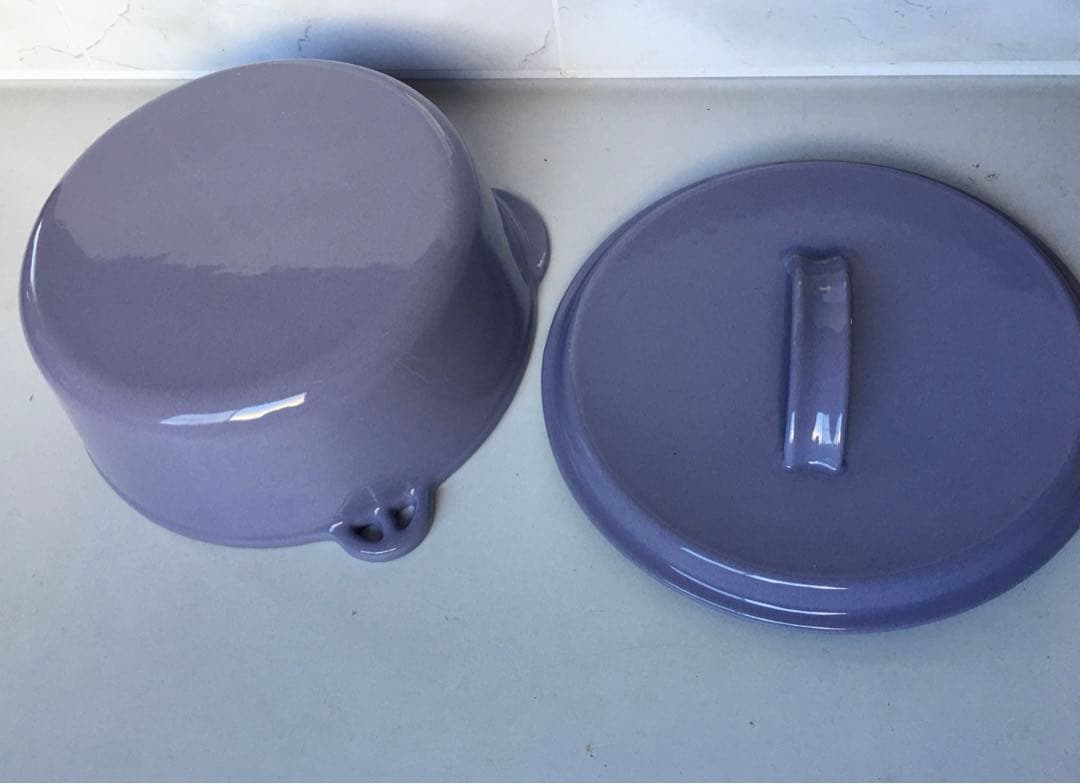 両手 鋳物 ホーロー鍋　20cm