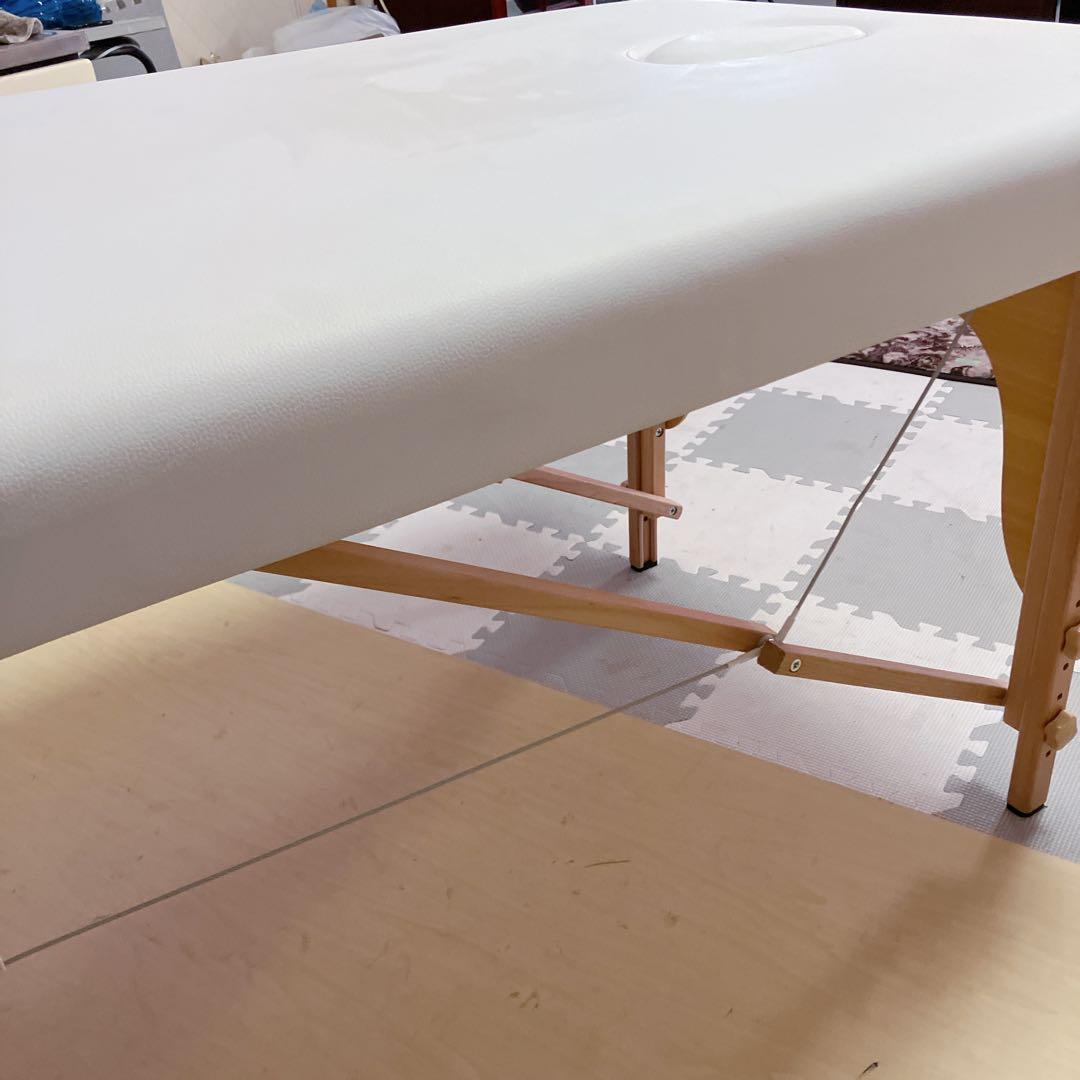 折りたたみ　エステベッド　マッサージベッド　簡易ベッド　カラーホワイト