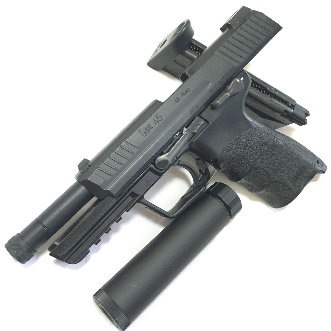 【超美品＆動作快調!!】 東京マルイ ガスガン HK45 サプレッサー セット!