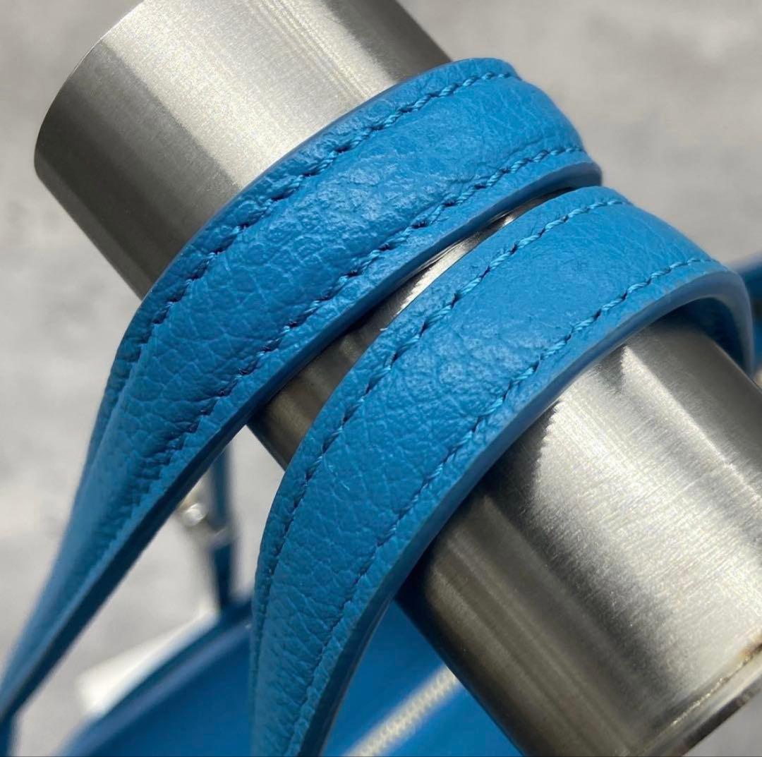 極美品✨COLEHAAN コールハーン トートバッグ　ターコイズブルー　A4可