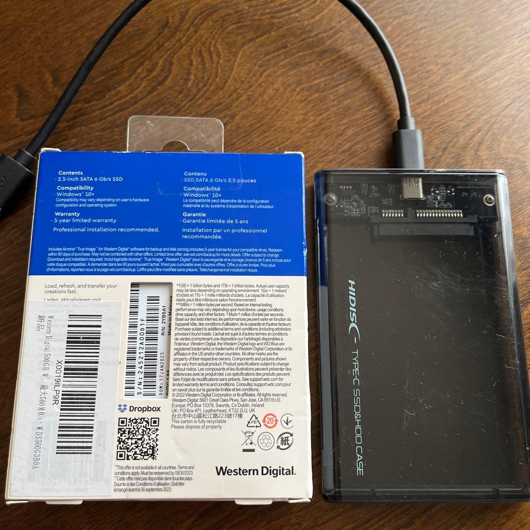 新品未開封 WD Blue SA510 500GB SATA SSD