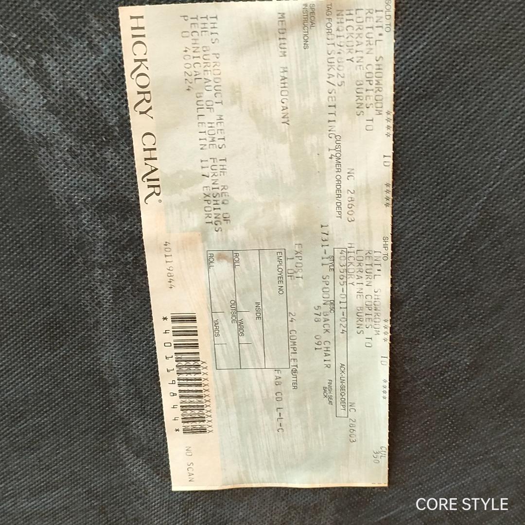 希少　ヒッコリーチェア　キャスター付き　クラシック家具　太鼓鋲②