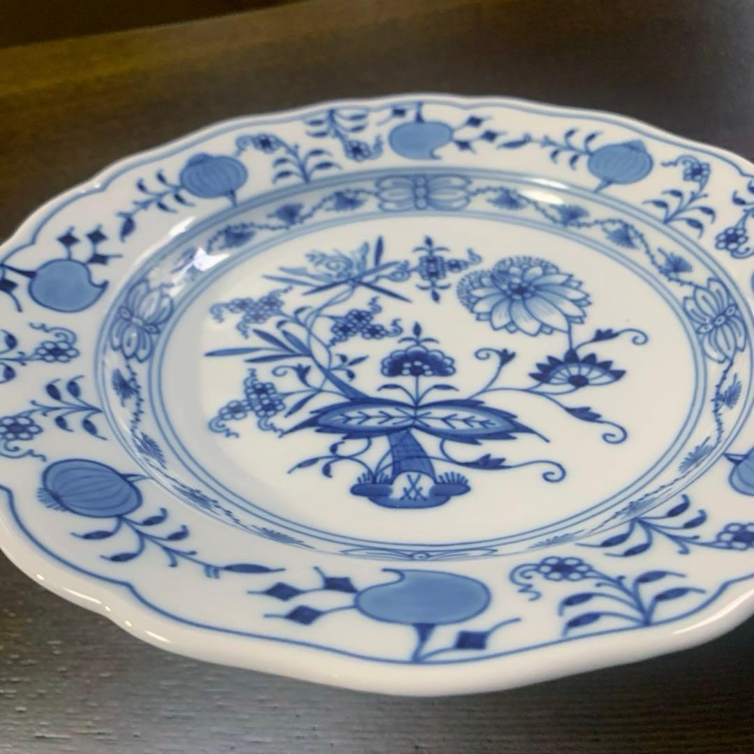 未使用保管品☆マイセン ブルーオニオン20cmプレート2枚一級品