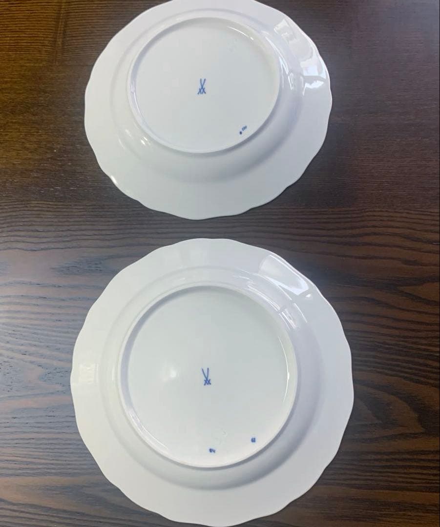未使用保管品☆マイセン ブルーオニオン20cmプレート2枚一級品