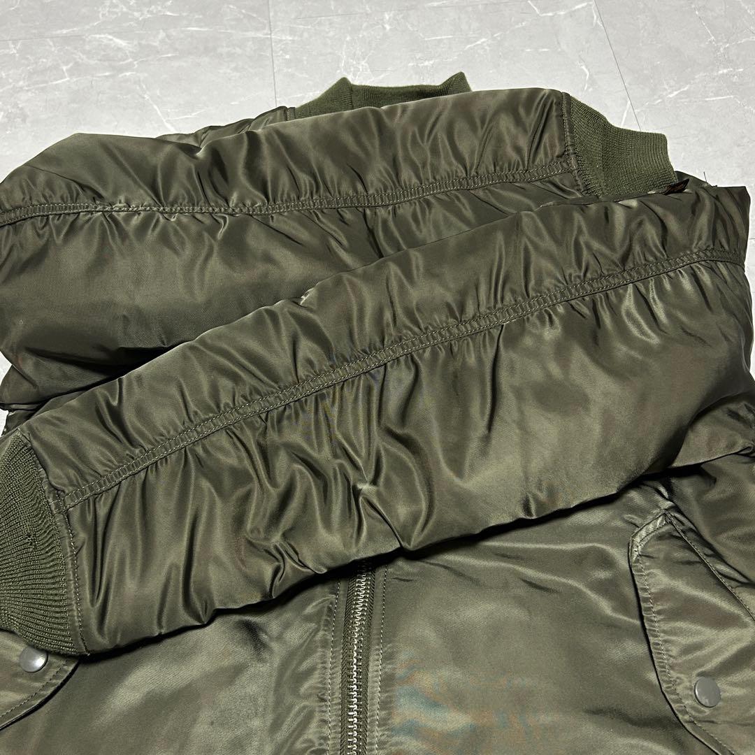 【ALPHA】訳アリ美品 MA-1 フライトジャケット カーキ 赤タグ付き L