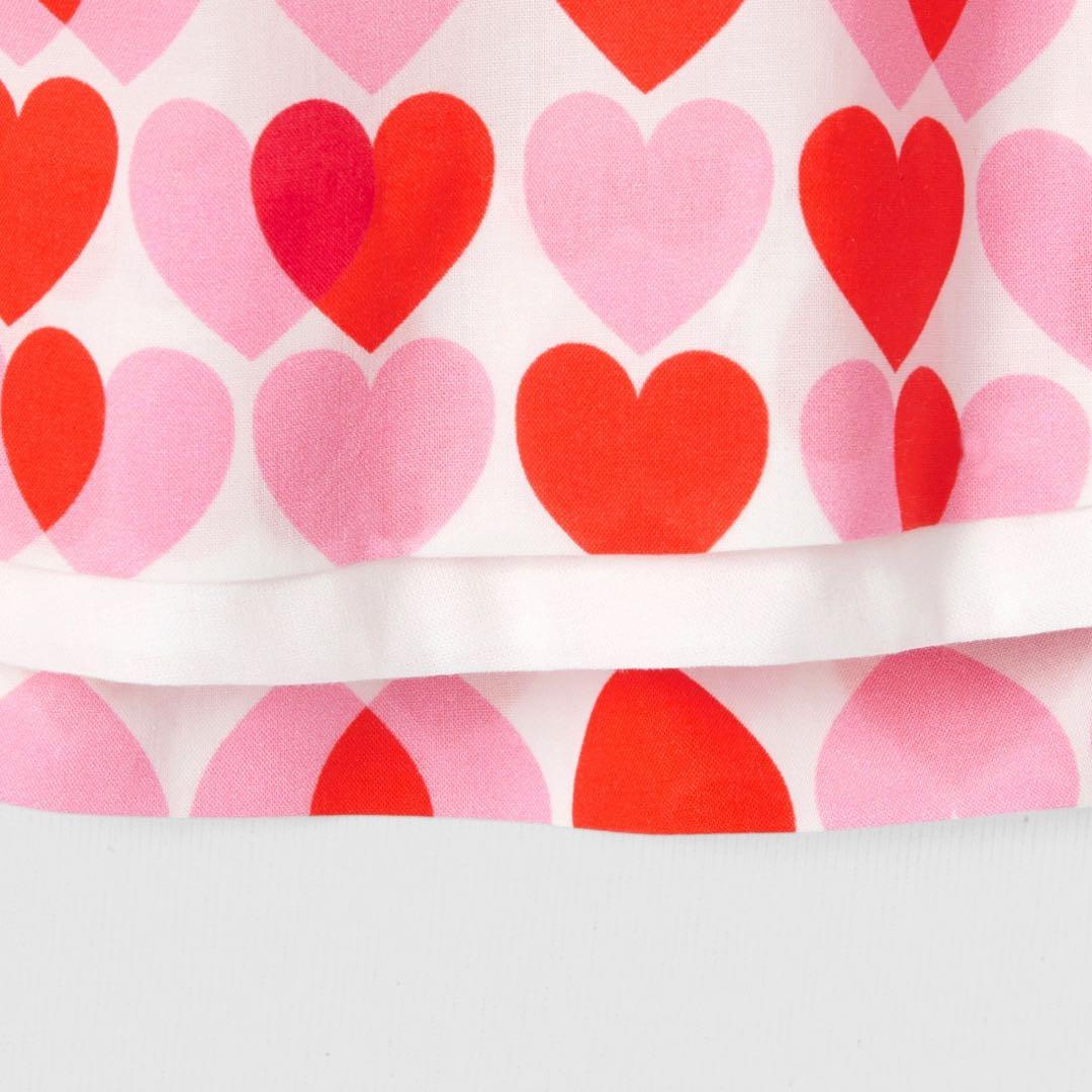 【新品】jacadi 衿付きワンピース　ハート柄　セットアップ　6M