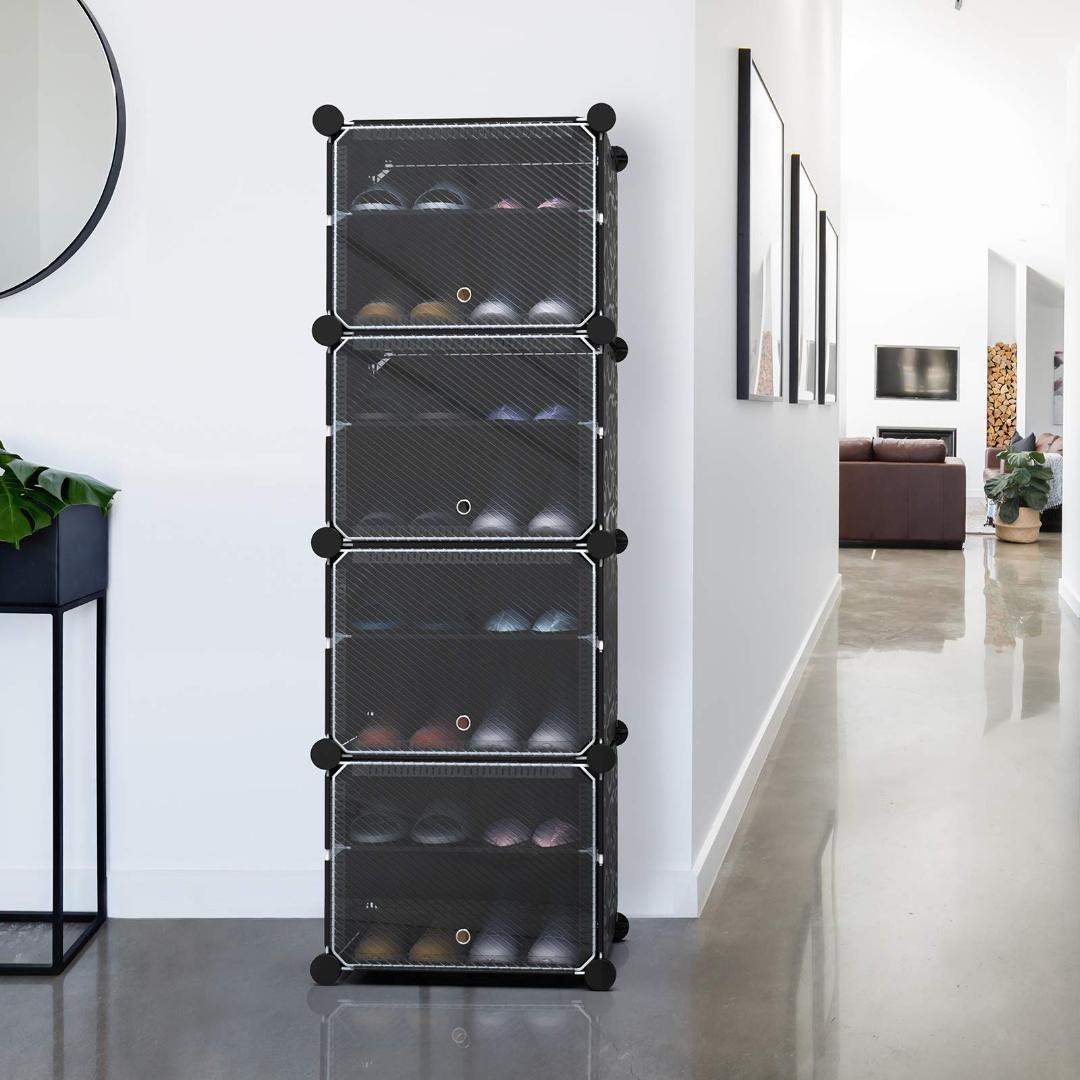 玄関収納 シューズラック8段 下駄箱 オープンラック シェルフ収納