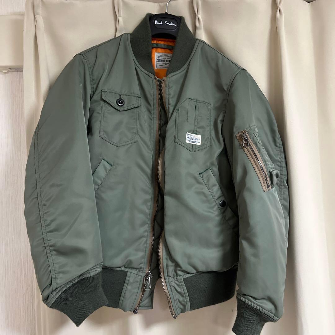 STUDIO D'ARTISAN MA-1ジャケット オリーブグリーン