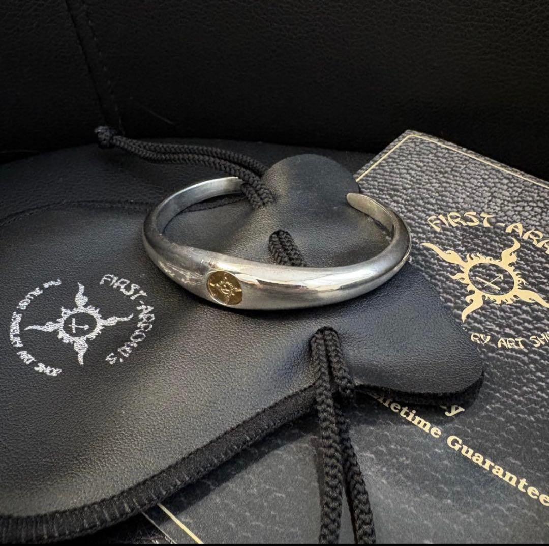 FIRST ARROW's K18付サークルセンター バングル