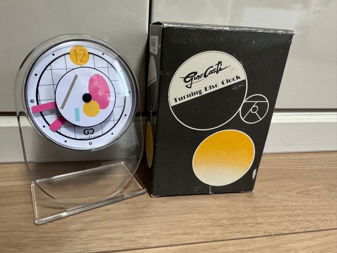 箱付き美品！ポストモダン置き時計 メンフィスデザイン 倉俣士郎掛け時計インテリア