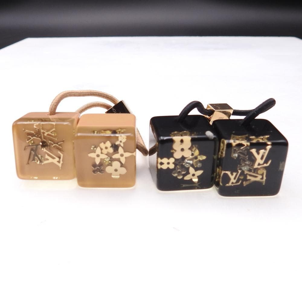 ルイ ヴィトン ヘアキューブ アンクルージョン ヘアゴム 2個セット ベージュ